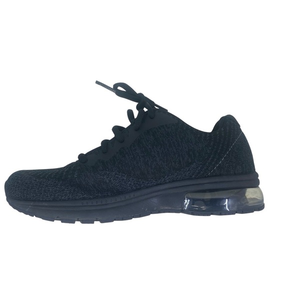 Black Mesh Athletic Shoes with Cushioned Sole US 6 - Picture 1 of 8